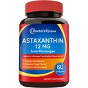 Doctor's Recipes Astaxanthin 12 mg, from Fresh Premium Microalgae, Max Strength, No Gluten, Non-GMO, Supports Skin, Eye, Bone & Immune System Health, 60 Softgels