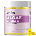 Vegan Omega 3 Gummies for Women, Algae Omega 3 1000mg Supplement with DHA, EPA, GLA, Vitamin A, E, B12, Folate, Skin & Brain Health, Sugar Free, 60 Count
