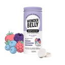 Wonderbelly Antacid Effective Heartburn and Instant Acid Indigestion Relief Extra Strength Chewable Tablets 1000 mg Calcium Carbonate No Talc or Dye Wild Berry 50 count