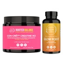 Happy Healthy Hippie Glow for It Astaxanthin Supplement & Creatine HCl Powder with KSM-66 Ashwagandha