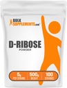 BulkSupplements.com D-Ribose - Energy Supplements - Electrolyte Powder - Peak ATP - Energy Supplements - Fatigue Supplements - Best Energy Supplements (500 Grams - 1.1 lbs)