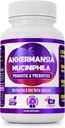 Delayed Release Akkermansia GLP-1 Probiotic with Berberine and Soluble Beta-Glucan Prebiotic Fiber; 3 Billion AFU, 60 Capsules (2 Months Supply) for Gut Health Support
