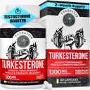 78,000mg Testosterone Supplement for Men, Max Purity 95% Testosterone Booster for Men, Turkesterone for More Energy, Strength, Stamina, Endurance, Muscle Growth & Recovery, Performance, 60 Days Supply