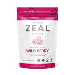 Zurvita - Zeal for Life 30-Day Wellness Bag - Wild Berry Flavor - Daily Nutritional Supplement for Vitality, Immunity, & Overall Wellness - 420 Grams