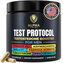 Alpha Tribe Test Protocol - Elite Natural Testosterone for Men | Testosterone Supplement for Men with Ashwagandha & Tongkat Ali (120 Count Pack of 1)