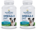 Nordic Naturals Omega-3 Pet, Unflavored - 120 Soft Gels - 330 mg Omega-3 Per Soft Gel - Fish Oil for Dogs with EPA & DHA - Promotes Heart, Skin, Coat, & Immune Health (Pack of 2)