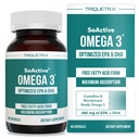 SoActive® Omega 3 EPA & DHA | Omega 3 Supplement with EPA and DHA | Enhanced Absorption Formula | No Fishy Aftertaste or Burps | Third Party Tested | Non-GMO, Soy-Free, Gluten-Free | 60 Capsules