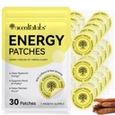 Energy Patches – Daily Wellness Patch with Caffeine & Red Ginseng – Easy & Discreet Patch – Vegan, Cruelty-Free – 30 Patches (1 Month Supply)