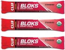 CLIF BLOKS - Energy Chews - Strawberry- Non-GMO - Plant Based Food - Fast Fuel for Cycling and Running-Workout Snack (2.1 Ounce Packet, 3 Count)