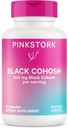 Pink Stork Black Cohosh Supplements for Women - 540 mg Pure Black Cohosh for Perimenopause, Menopause Support- 30 Capsules