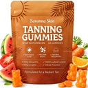 Tanning Gummies, Tanning Gummies for Women, with Astaxanthin Lycopene and Vitamins, Vegan & Sugar Free - 60 Count (1pcs)