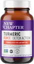 New Chapter Turmeric Supplement + Daily Detox Turmeric Force Detox Action with Green Tea + Ginger + NO Black Pepper Needed + NonGMO Ingredients Vegetarian Capsule, 60 Count