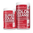 Health Plus Super Colon Cleanse & Colon Cleanse 12 oz, 48 Servings Bundle