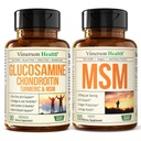 Glucosamine Chondroitin MSM Joint Support Supplement & High Potency MSM Supplement (2000mg per Serving) for Cartilage & Joint Health