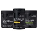 Sports Research® Pre Workout Pack - Creatine Monohydrate 10.58 oz + L-Theanine 200mg with Caffeine + Hydrate Electrolytes Lemon Lime