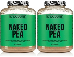 NAKED Nutrition Chocolate Pea Protein Isolate - 5Lb Bulk, Plant Based, Vegetarian & Vegan Protein. Easy to Digest, Non-GMO, Gluten Free, Lactose Free, Soy Free (Pack of 2)