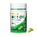 MCT Oil Capsules 3000mg – 60 Softgels | Keto Friendly Supplement with CLA, L-Theanine, B12, Ginger Oil & Black Pepper – Non-GMO, Gluten-Free Coconut Source for Daily Wellness