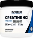 Nutricost Creatine HCl Powder (8 OZ) - Made with CON-CRET Creatine, 300 Servings