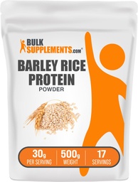 BulkSupplements.com Barley Rice Protein Powder - Vegan Protein Powder, Sports Nutrition - Unflavored & Dairy Free, 30g per Serving, 500g (1.1 lbs) (Pack of 1)