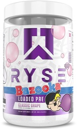 RYSE Loaded Pre Workout Powder - Bazooka Grape - Daily Pre-Workout for Men & Women with 390mg Caffeine, Beta Alanine, and Citrulline for Pump, Focus, and Energy - 30 Servings