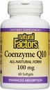 Natural Factors Coenzyme Q10 - Antioxidant Support Supplement Supports Cellular Energy Production - Better Absorption Aids Healthy Heart Function - 100 mg, 60 Softgels (60 Servings)