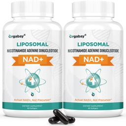 Orgabay Liposomal NAD+ Supplement 500 mg, High Absorption, Boost NAD+ with TMG 250 mg, Actual NAD Plus More Efficient Than Nicotinamide Riboside, Support Cellular Energy, Healthy Aging | 120 Softgels