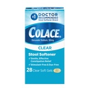 Dulcolax Fast Relief Medicated Laxative Suppositories 28 Count and Colace Clear Stool Softener Soft Gel Capsules Constipation Relief 50mg 28 Count Bundle