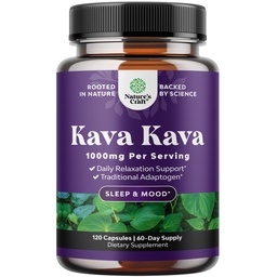 Natures Craft Kava Kava Root Extract Supplement 1000mg per Serving - Fast Acting Herbal Support for Balanced Mood - Relax Calming Capsules for Stress Support & Better Sleep - 120 Count