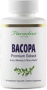 Paradise Herbs Bacopa Extract, Vegan, Non-GMO, Gluten Free, 60 Capsules