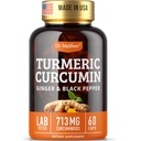 Turmeric Curcumin with Black Pepper. Turmeric and Ginger Supplement. 15X High Potency & Absorption Turmeric Capsules. Turmeric Curcumin Supplements 1000mg. Curcuma Capsules. Joint Support, 60 Pills.