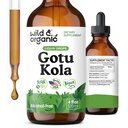 Wild & Organic Gotu Kola Extract Drops - Brain Support with Centella Asiatica Extract - Liquid Gotu Kola Supplement for Focus - Vegan, Sugar & Alcohol-Free Herb Tincture - 4 fl oz