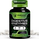 Digestive Enzymes with Probiotics and Prebiotics, 450mg, 5 Billion CFUs - Pure Super Digestion Capsules - Digestive Enzymes for Women & Men Support Digestion & Gut Health - 120 Count