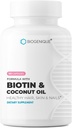 High Potency Biotin Supplement - Vegan Vitamin B7 Formula with Creatine and Coconut Oil - Healthier Skin, Nails & Hair and Keratin Support - Non-GMO & Gluten Free - 2500 mcg