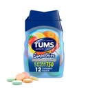 TUMS Smoothies Extra Strength Antacid Chewable Tablets for Heartburn Relief, Assorted Fruit - 12 Count