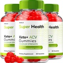(3 Pack) Super Health Keto ACV Gummies Maximum Strength, Super Health Keto Plus ACV Gummies Apple Cider Vinegar SuperHealth ACV Gummies Super Health Keto Gummies Reviews Keto+ACV (180 Gummies)