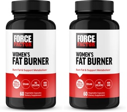 Force Factor Women’s Fat Burner, Metabolism Booster, and Weight-Loss Supplement Support, Green Tea Fat Burner Weight-Loss Pills to Help with Energy, Diet, and Exercise, Vegan, Non-GMO, 60 Capsules