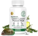 New Zealand - Green Lipped Mussel for Humans - 19,000mg Serving - Dried Freeze Perna Canaliculus with Omega 3 - Support Joint Mobility & Circulation - Non GMO & Gluten – 60 Capsules