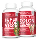 Health Plus Super Colon Cleanse (240 Capsules/120 Servings) & Colon Cleanse (200 Capsules/33 Servings) Bundle