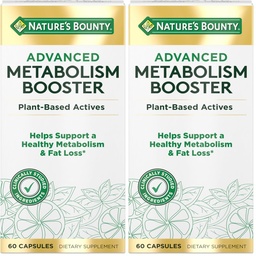 Nature's Bounty Advanced Metabolism Booster, Helps Support Healthy Metabolism & Fat Loss, 60 Capsules (Pack of 2)