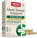 Jarrow Formulas Ideal Bowel Support - 10 Billion CFU Per Serving - Bowel Support - Reduces Bloating, Gas & Intestinal Discomfort - Up to 30 Servings (Veggie Caps)
