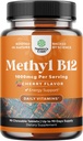 Chewable Vitamin B12 1000 mcg - Methylated B12 Vegan Vitamin for Brain Support Natural Energy - Bone Health Eye Care and Mood Boost with Hair Skin and Nails Halal Vitamins