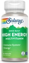 SOLARAY Once Daily High Energy Multivitamin, Iron Free, Immune System and Energy Support, Whole Food and Herb Base Ingredients, Mens and Womens Multi Vitamin (30 Servings, 30 VegCaps)