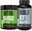 Jacked Factory Nitrosurge Pre-Workout in Pineapple & Build XT Muscle Building Bundle for Men & Women