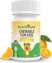 Chewable Vitamin D3 (Cholecalciferol) 25 mcg (1000 IU) + Zinc (Zinc Citrate) 5mg + Vitamin C 30mg for Kids Orange Flavor 90/Bottle (1)