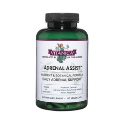 Vitanica Adrenal Assist - Nutritional Supplement with Tonic & Adaptogenic Herbs - Adrenal & Immune System Support Supplement with Zinc, Magnesium & B Vitamins - Lady - 180 Capsules