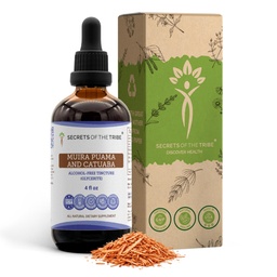 Secrets of the Tribe Muira Puama and Catuaba Alcohol-Free Liquid Extract (Ptychopetalum Olacoides and Erythroxylum Catuaba) Dried Bark Tincture Supplement (4 FL OZ)