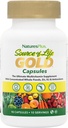 NaturesPlus Source of Life Gold Multivitamin - 90 Vegetarian Capsules - with Vitamins D3, B12, K2 & More Than 120 Whole Foods - Blood, Bone & Immune Support - Gluten Free - 10 Servings