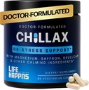 Life Happns Chillax, Calm Support Supplement, L Theanine, Magnesium, GABA and Saffron Supplements for Relaxation, Natural Mood Health Support for Adults, Calming and Relaxing, 60 Capsules
