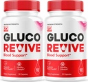 (2 Pack) Gluco Revive - GlucoRevive, Gluco Revive Pills,GlucoRevive Support, GlucoRevive Capsules, Gluco Revived All Natural Premium Formula, Gluco Revive Pills Reviews, 60 Capsules for 2 Months