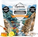 OPTIVIDA Health Colloidal Silver Lozenges with Honey & Lemon Oil (1 Pack) - Soothing Sore Throat Lozenges for Adults with Cough Relief & Fast-Acting Nano Silver Formula for Immune Support, 60 Ppm